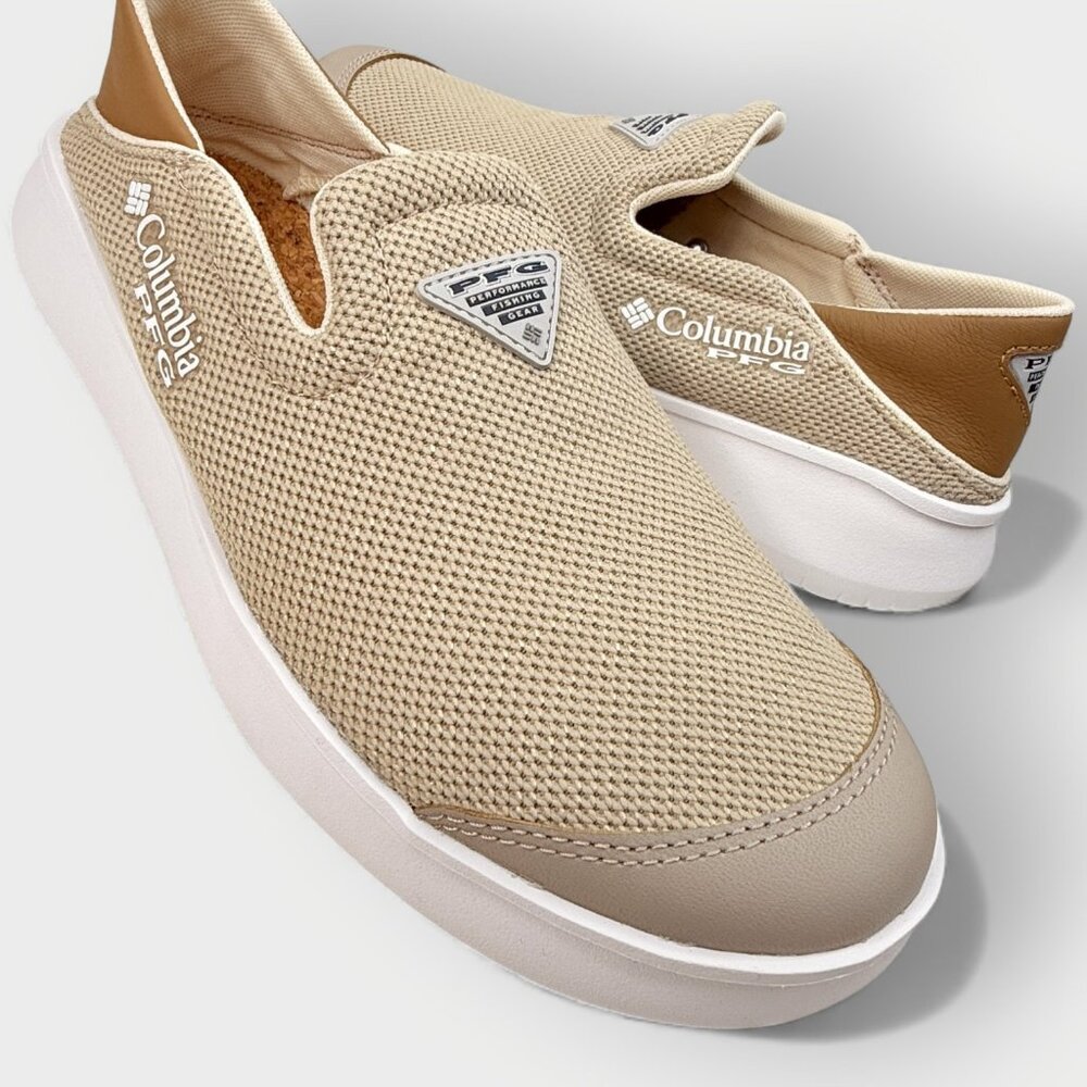Columbia Men’s Boatside Vent PFG Boat Slip-On Shoes Canvas Tan Delta Size 8 - Picture 15 of 15